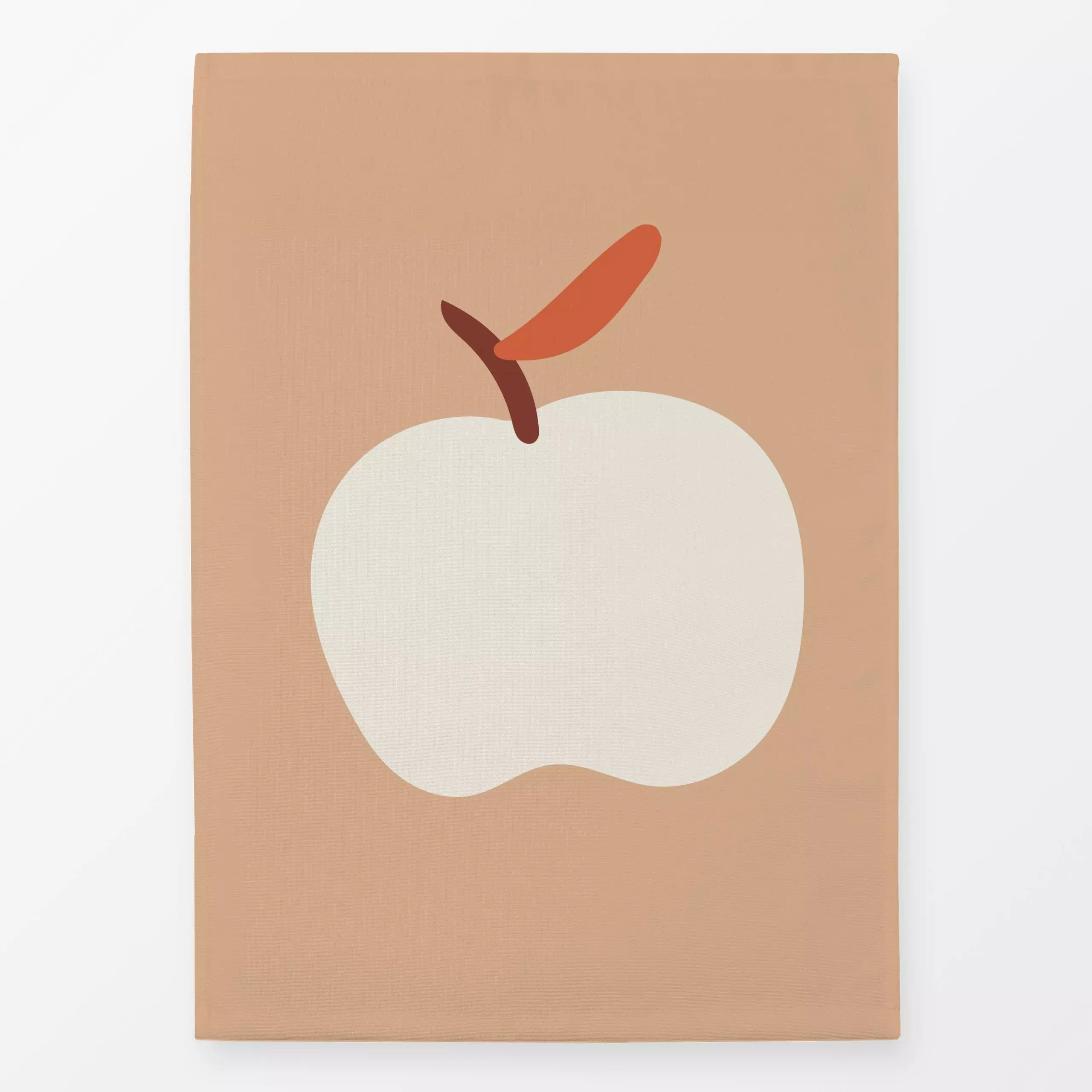 Geschirrtücher Apple Beige Brown - Herbst, Früchte - von „Jana Driver"; Frucht, Orange, Apfel, beige, Herbst, Herbstdeko, he...