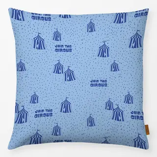 Kissen Join the circus allover blau