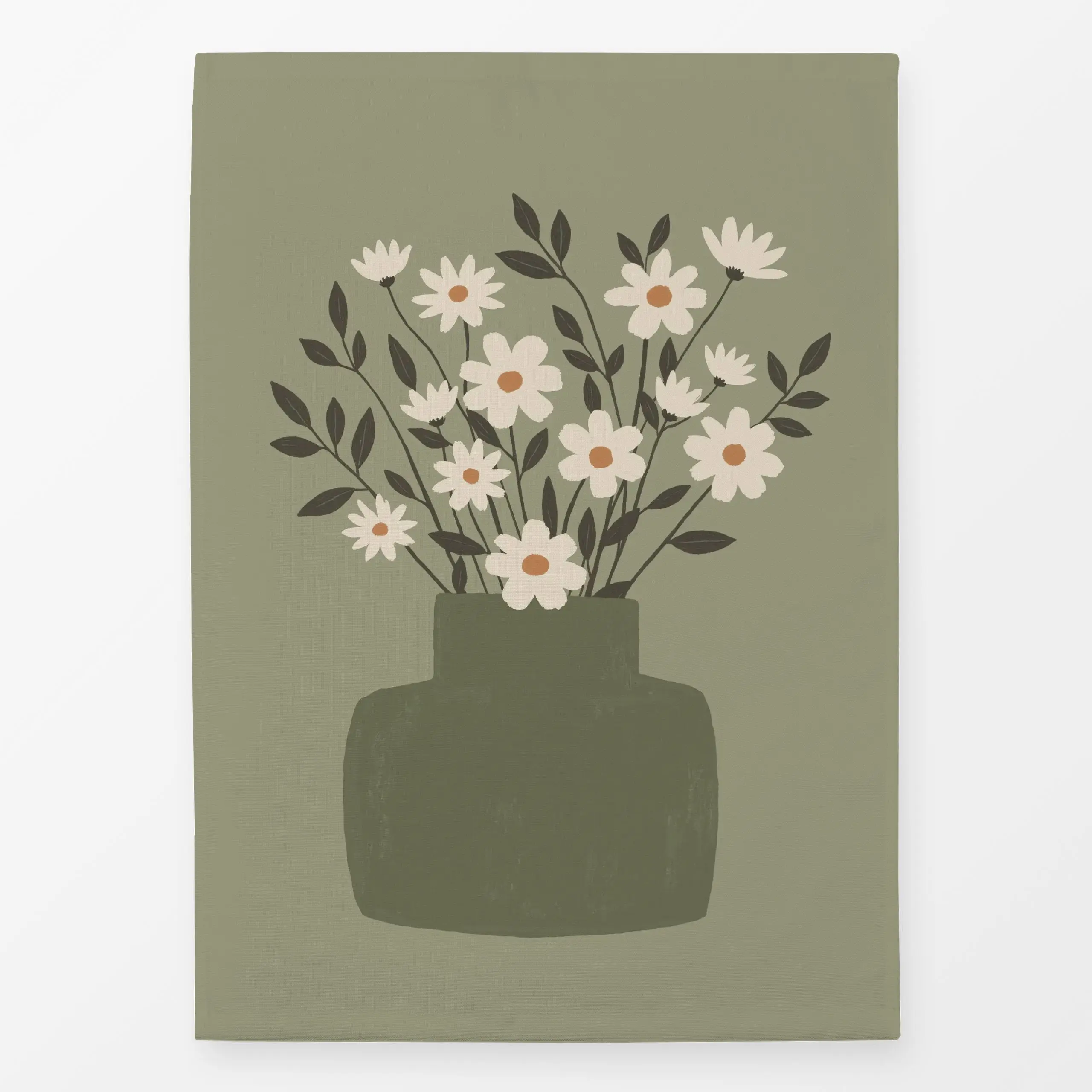 Geschirrtücher Blumenvase grün - Blumen & Florales, Frühling, Ostern - von „Studio Kesse"