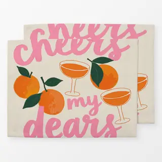 Tischset Cheers my Dears orange