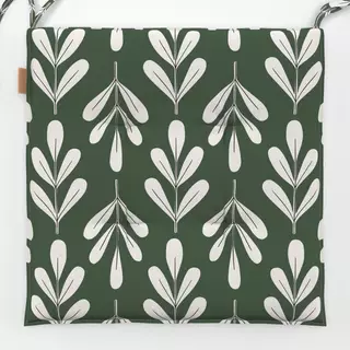 Sitzkissen Winter Floral beige dark green