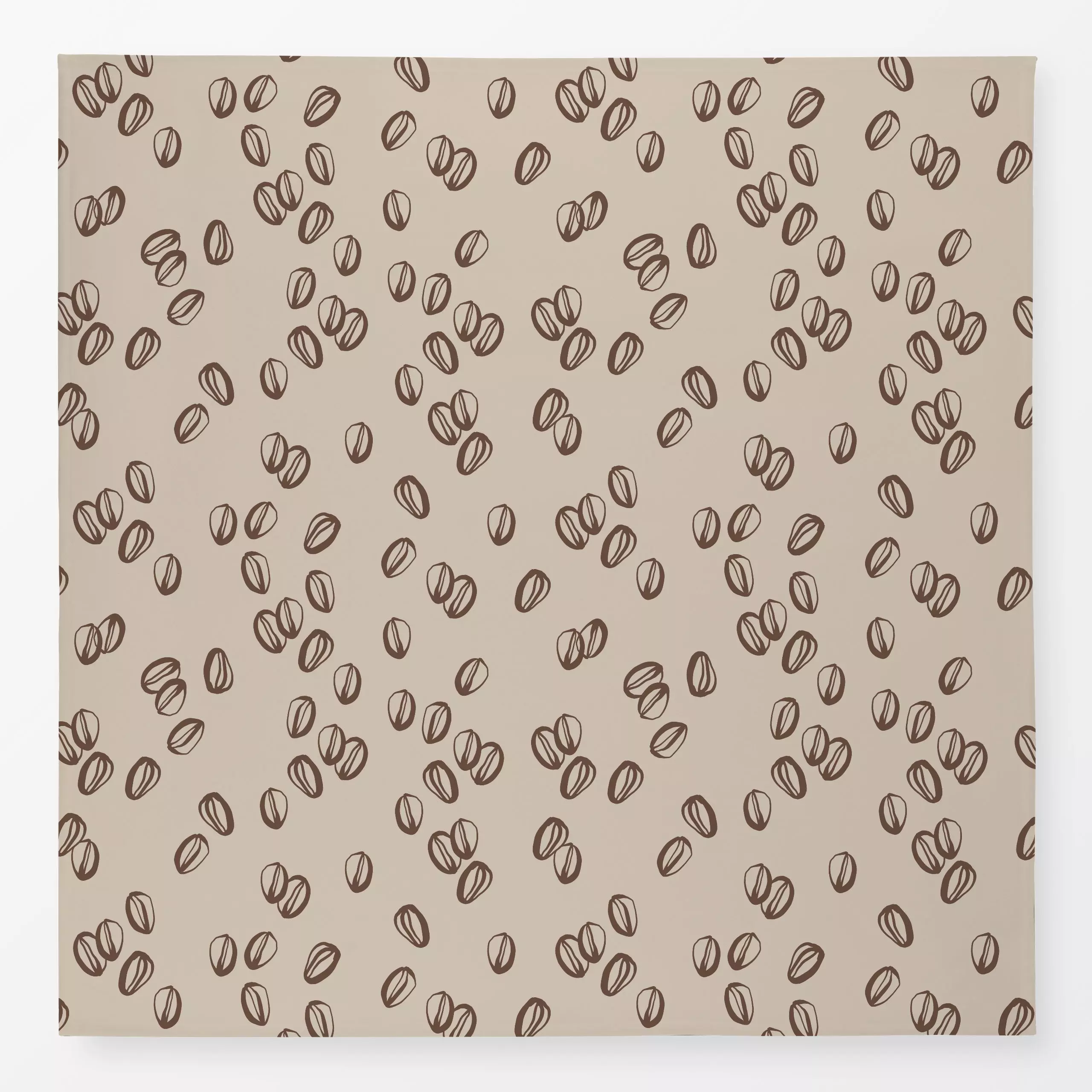 Tischdecke Coffee Bean Beige, Spruch, Essen & Trinken, von Kruth Design