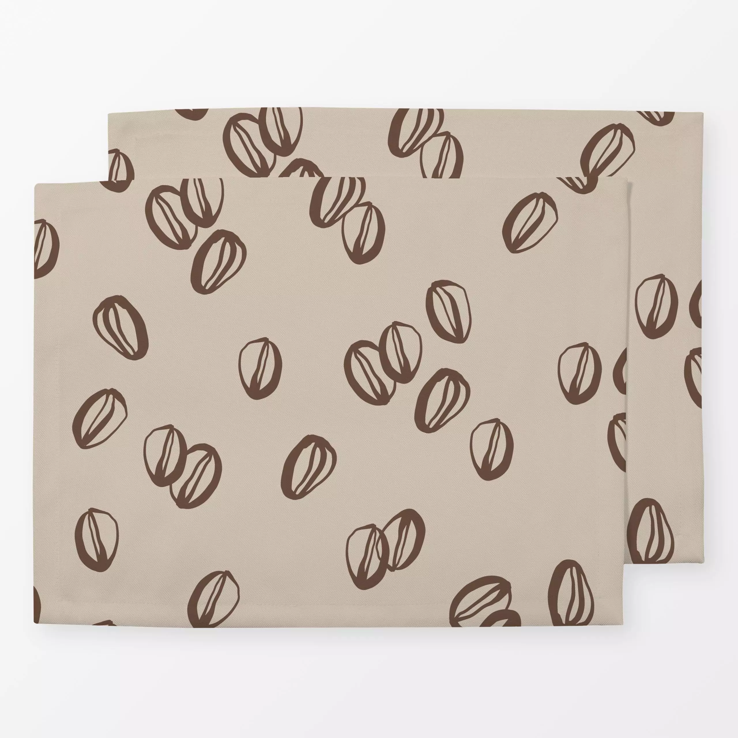 Tischset Coffee Bean Beige, Spruch, Essen & Trinken, von Kruth Design