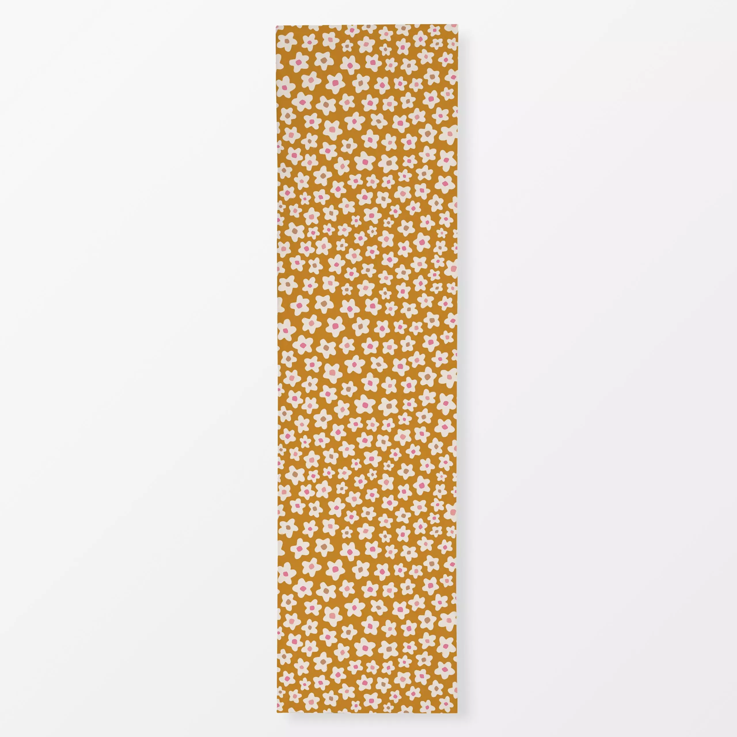 Tischläufer Unfolded yellow - Blumen & Florales, Symbole & Muster - von „Kathrin Woo"; Muster, minimal, modern, verspielt, o...