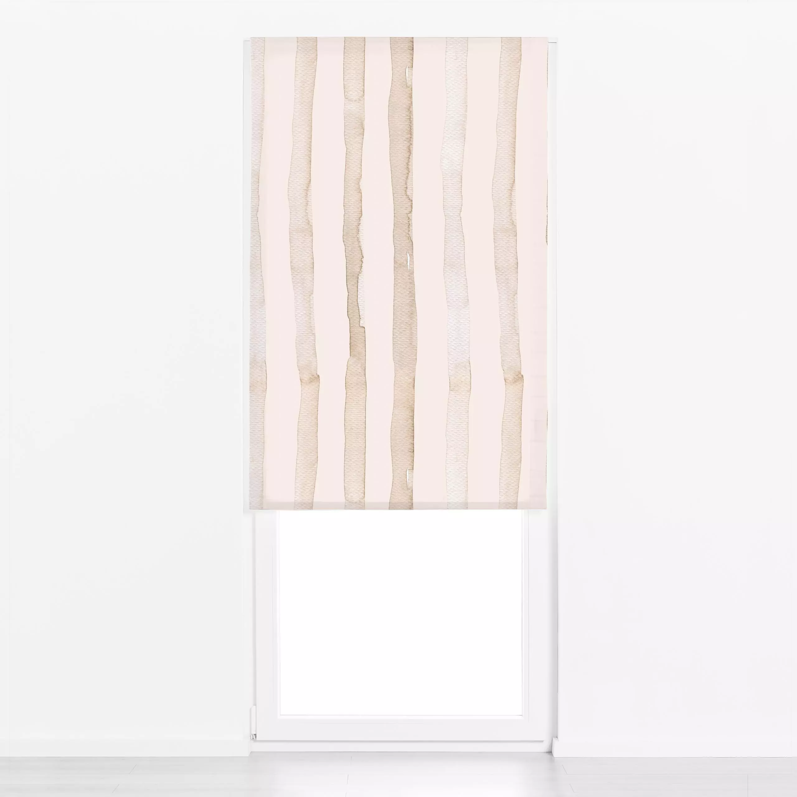 Raffrollo Streifen Blush Terrakotta - Symbole & Muster - von „Uta Naumann"; boho, Wasserfarben, Streifen, minimalistisch, Bo...