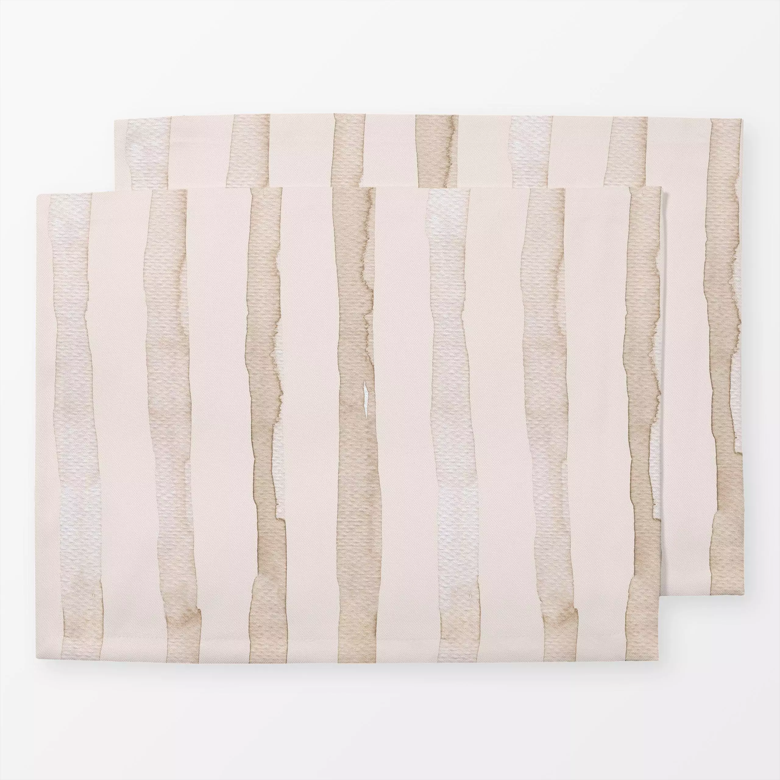 Tischset Streifen Blush Terrakotta - Symbole & Muster - von „Uta Naumann"; boho, Wasserfarben, Streifen, minimalistisch, Boh...