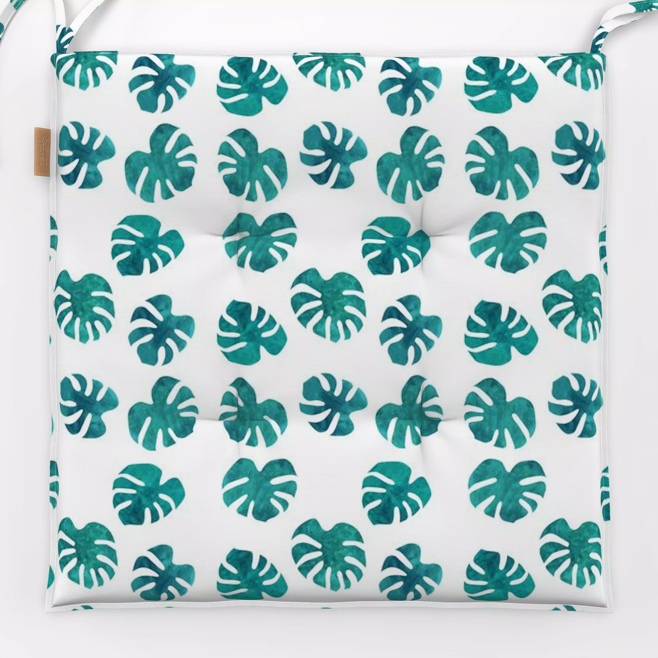 Sitzkissen Muster Monstera Blätter - Sommer, Symbole & Muster, Pflanzen & Botanik - von „Kerstin Ax"; Muster, Blätter, Stran...