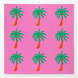 Tischdecke Palme Auf Pink