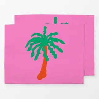 Tischset Palme Auf Pink