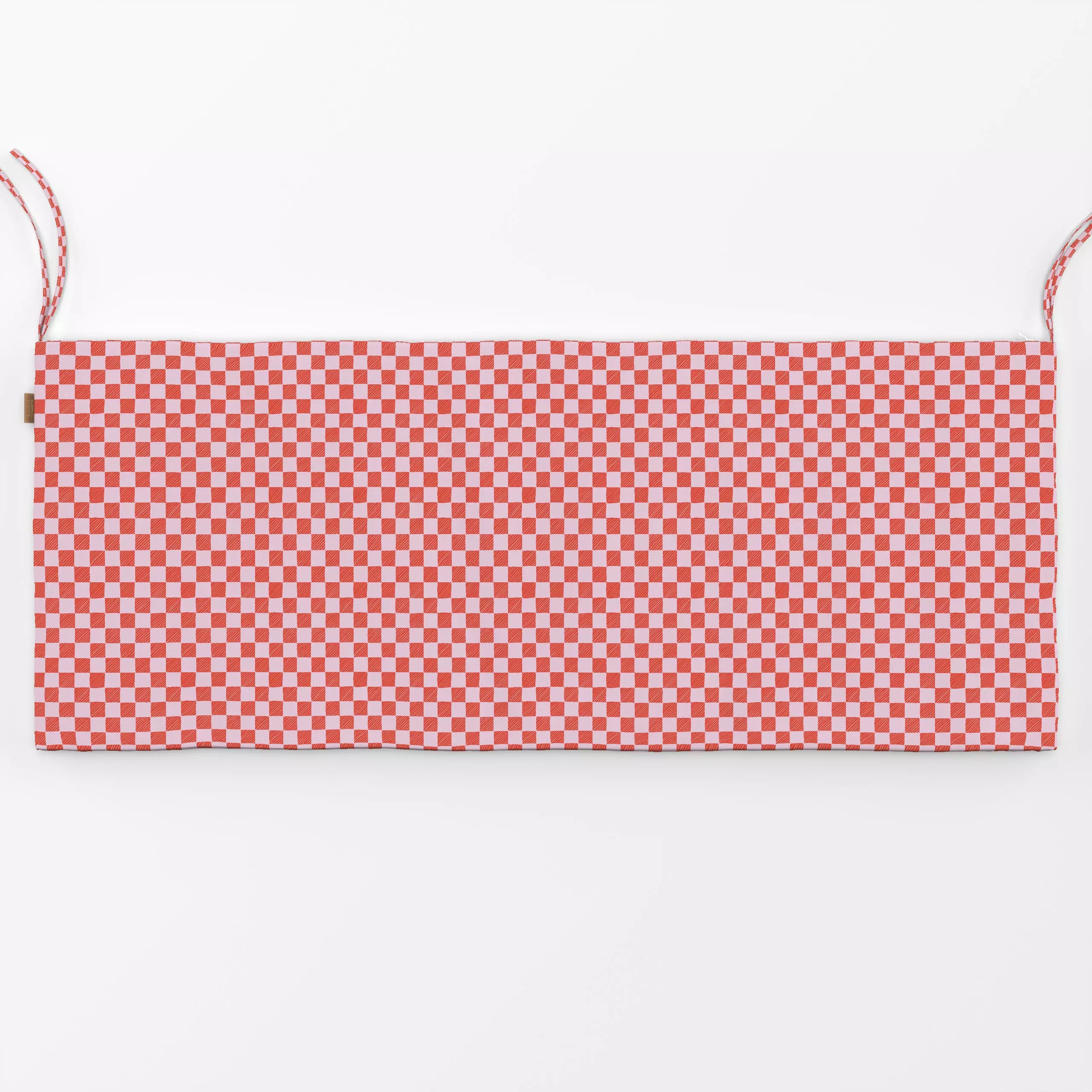 Bankauflage Karomuster rosa rot - Frühling, Weihnachten, Symbole & Muster - von „Carolin Vonhoff"; Muster, Linien, Weihnacht...