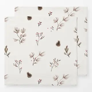 Servietten Winterflora