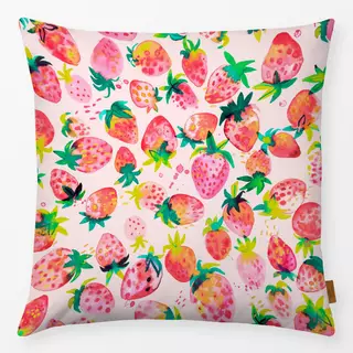 Kissen Sommer Erdbeeren Aquarell