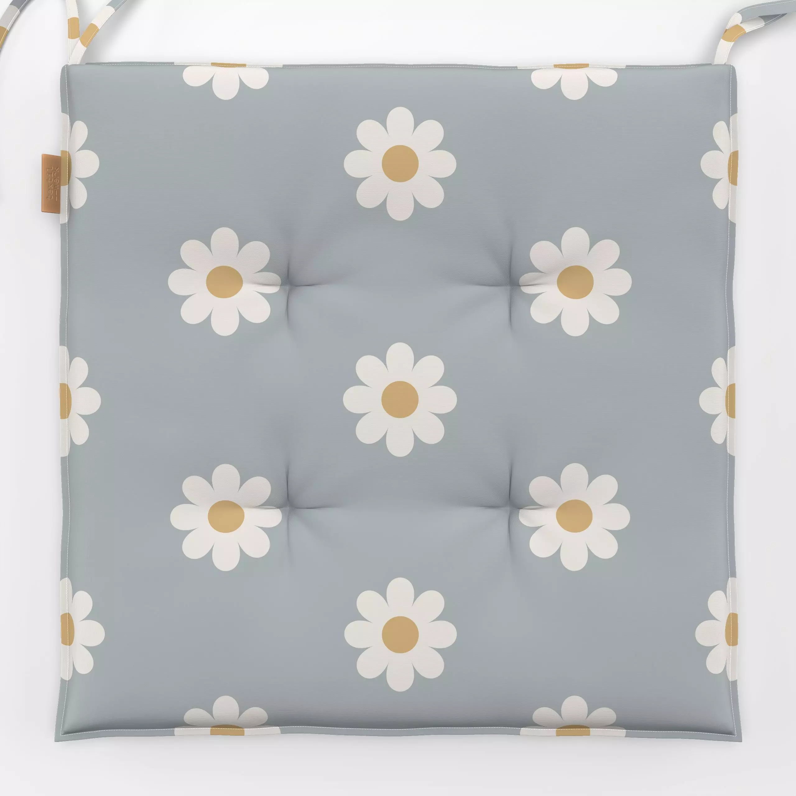 Sitzkissen Gänseblümchen Blau - Blumen & Florales, Kinderzimmer & Motive für Kinder - von „Sara Maria"; Pflanzen, Wildblumen...