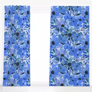 Dekovorhang Floral Summer blue