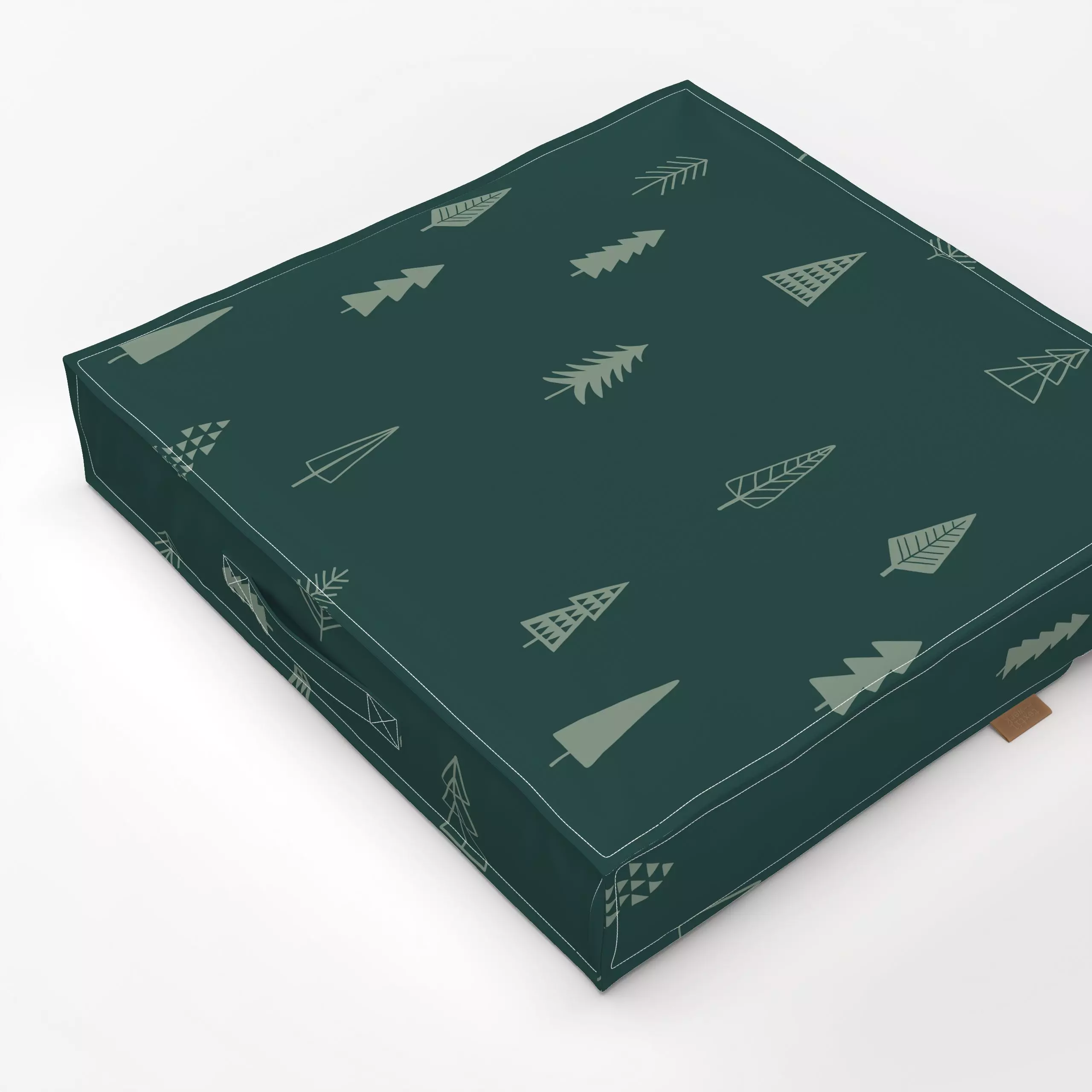Bodenkissen Tannenbäume Weihnachten grün - Weihnachten, Pflanzen & Botanik - von „Studio Kesse"; Bäume, Tanne, Wald, Tannenb...