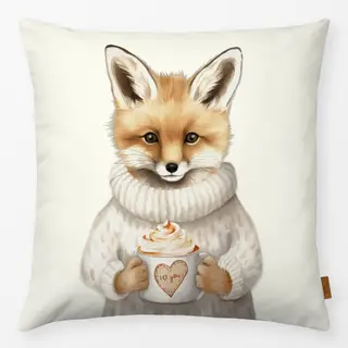 Kissen Fuchs mit Tasse I love You