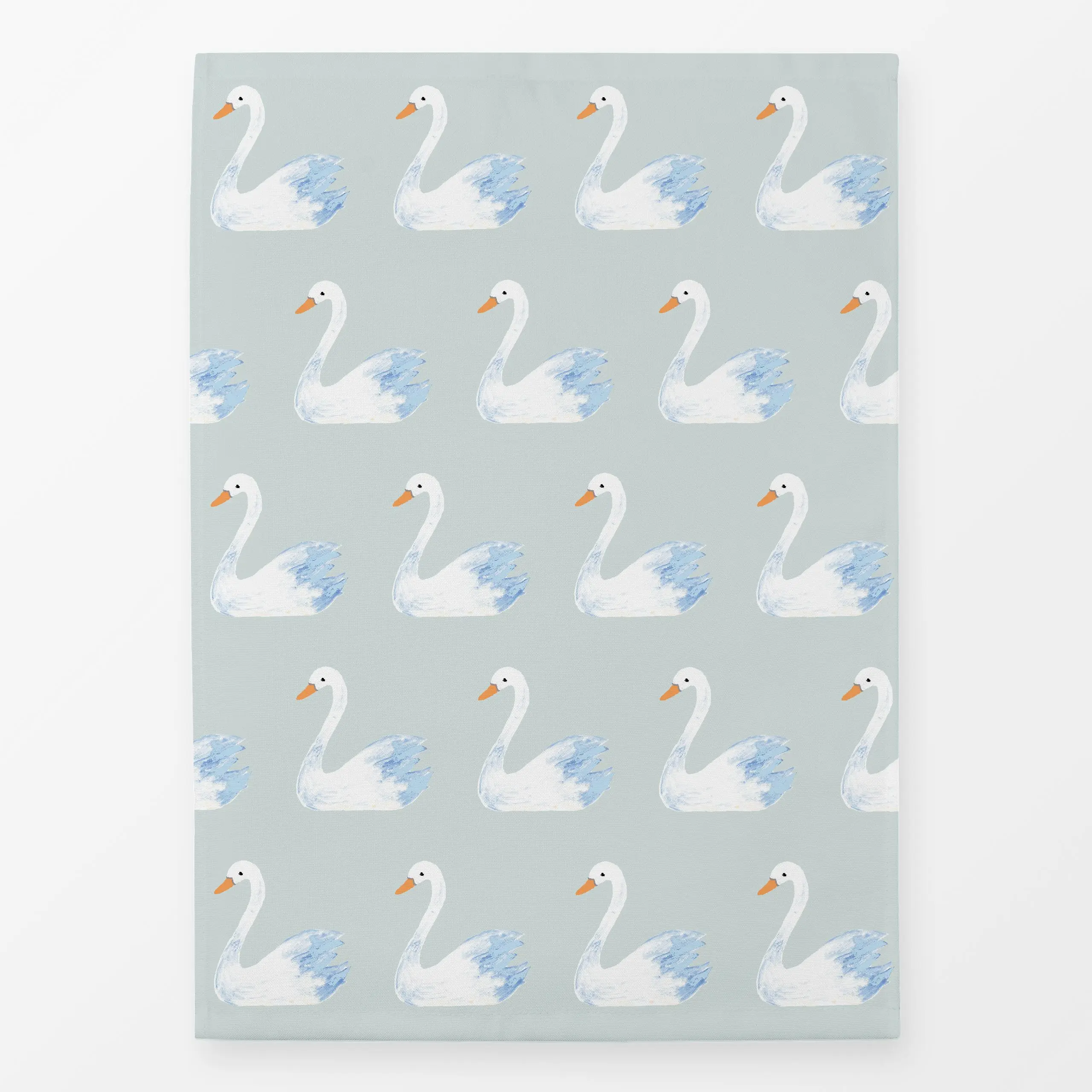 Geschirrtücher Schwäne im Wasser - Frühling, Kinderzimmer & Motive für Kinder, Tiere - von „Miriam Dück"; Kinder, Wasser, Vo...