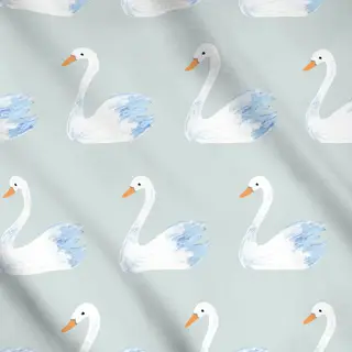 Meterware Schwäne im Wasser