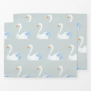 Tischset Schwäne im Wasser