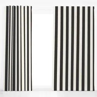 Dekovorhang Classic Black & White Stripes