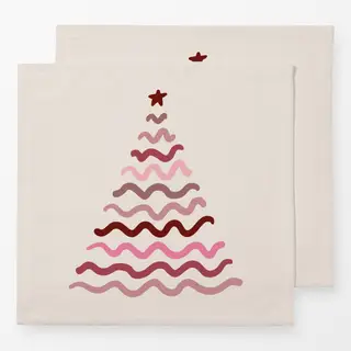 Servietten Wave Tree rosa