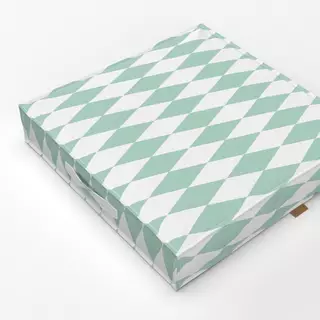 Bodenkissen Diamond Pattern mint