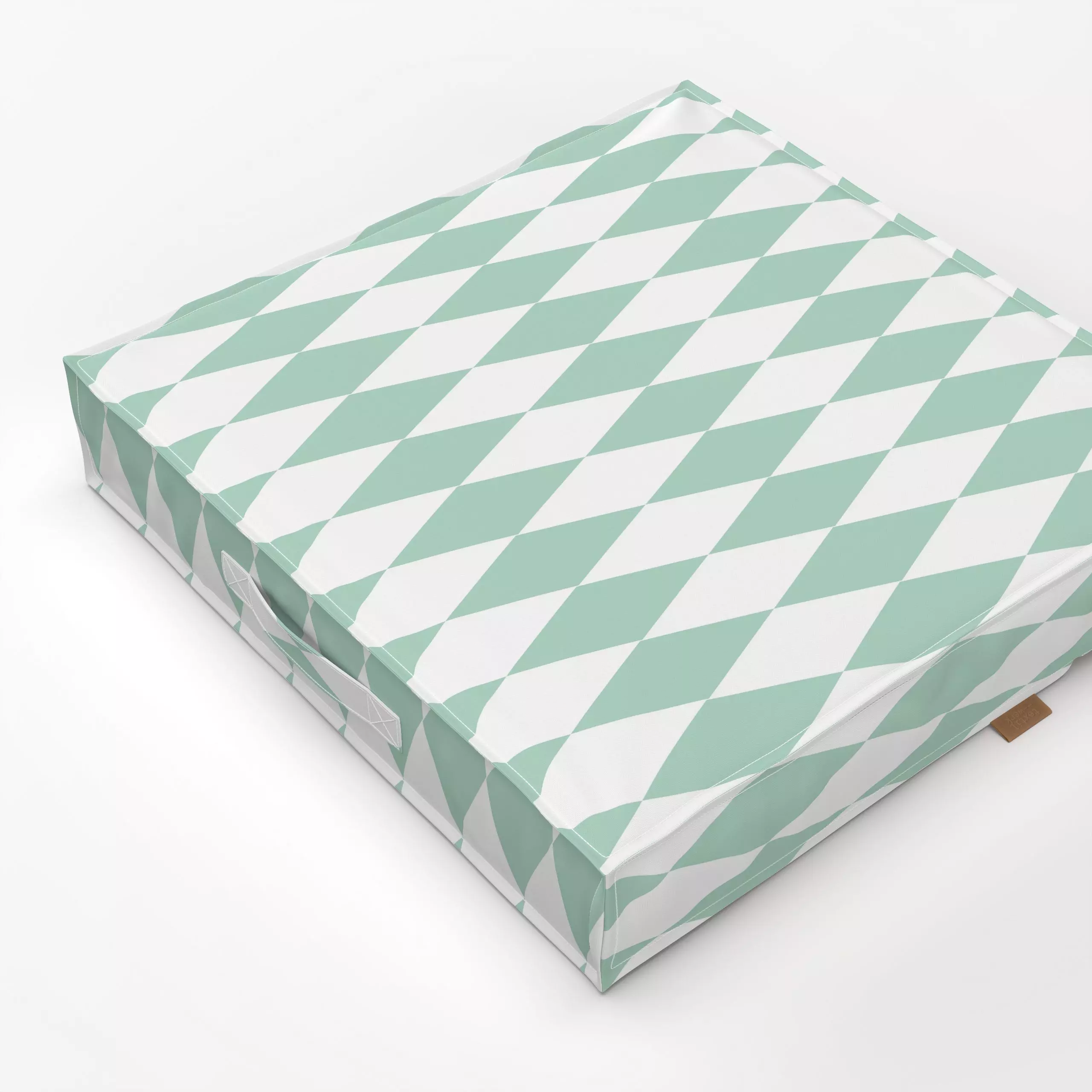 Bodenkissen Diamond Pattern mint - Symbole & Muster - von „Lisa Jasmin Bauer"; christmas, bold, bright