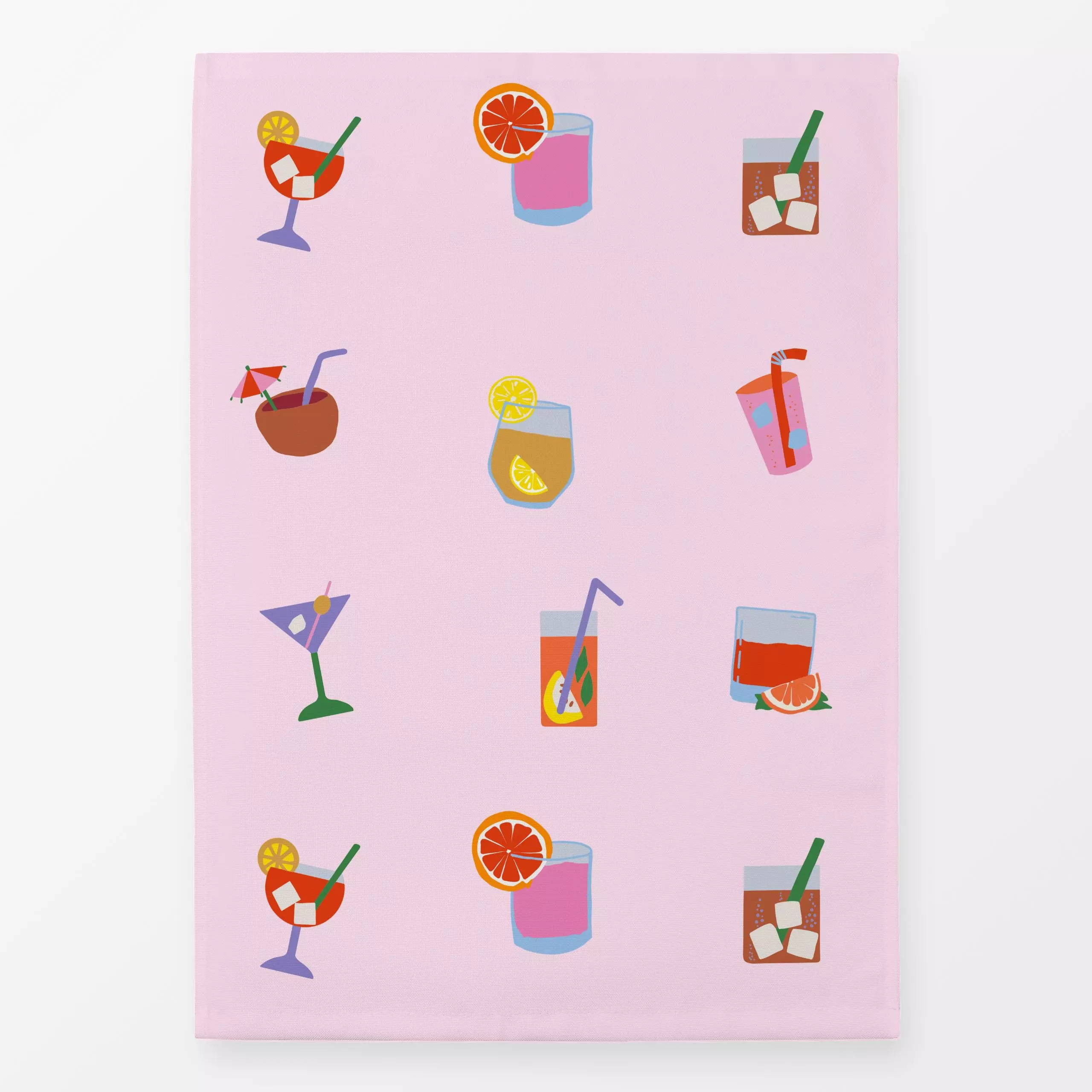 Geschirrtücher Cocktails 4 - Sommer, Küche, Essen & Trinken - von „textilwerk“; Illustration, skandinavisch, Sommer, Urlaub,...