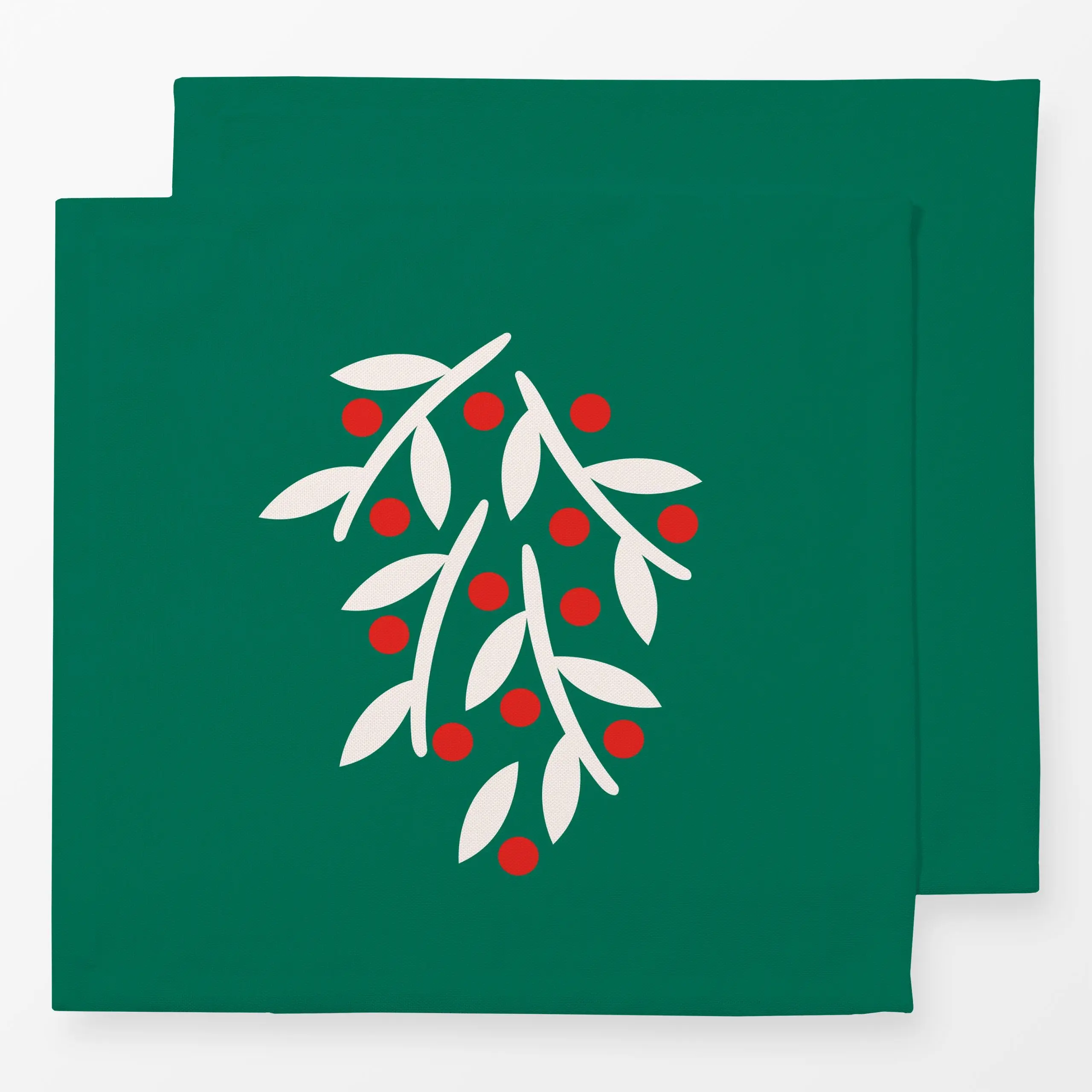 Servietten Mistletoe Evergreen - Weihnachten, Winter - von „Jana Driver"; Weihnachten, Mistelzweig, gruen, christmas, green,...