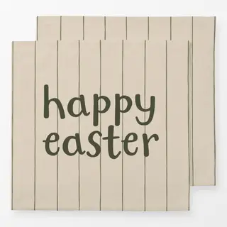 Servietten Happy Easter Streifen