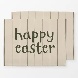 Tischset Happy Easter Streifen