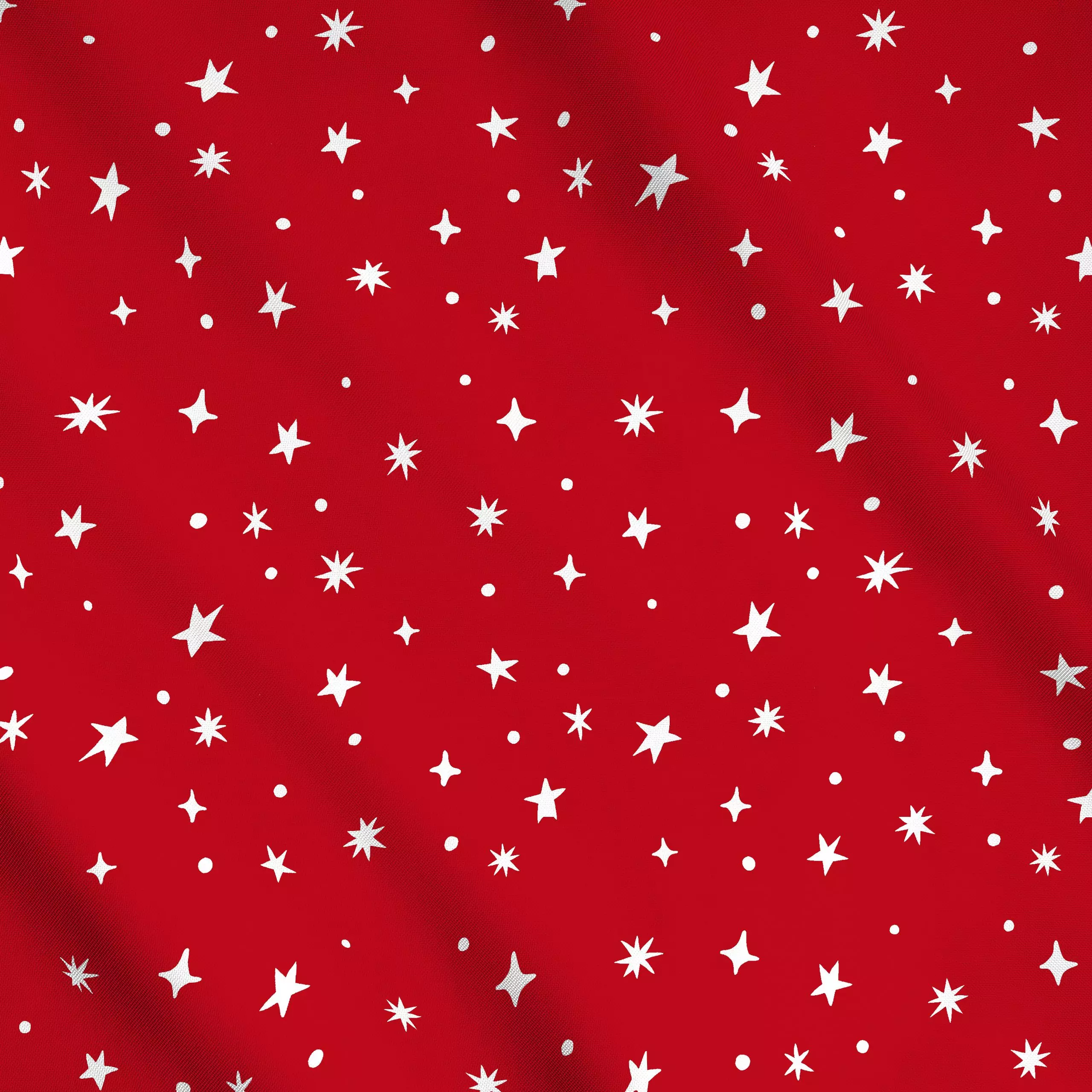 Meterware Kleine Sterne rot - Weihnachten, Winter - von „Studio Kesse"; Merry Christmas, Sterne, Weihnachten, Winter, weihna...