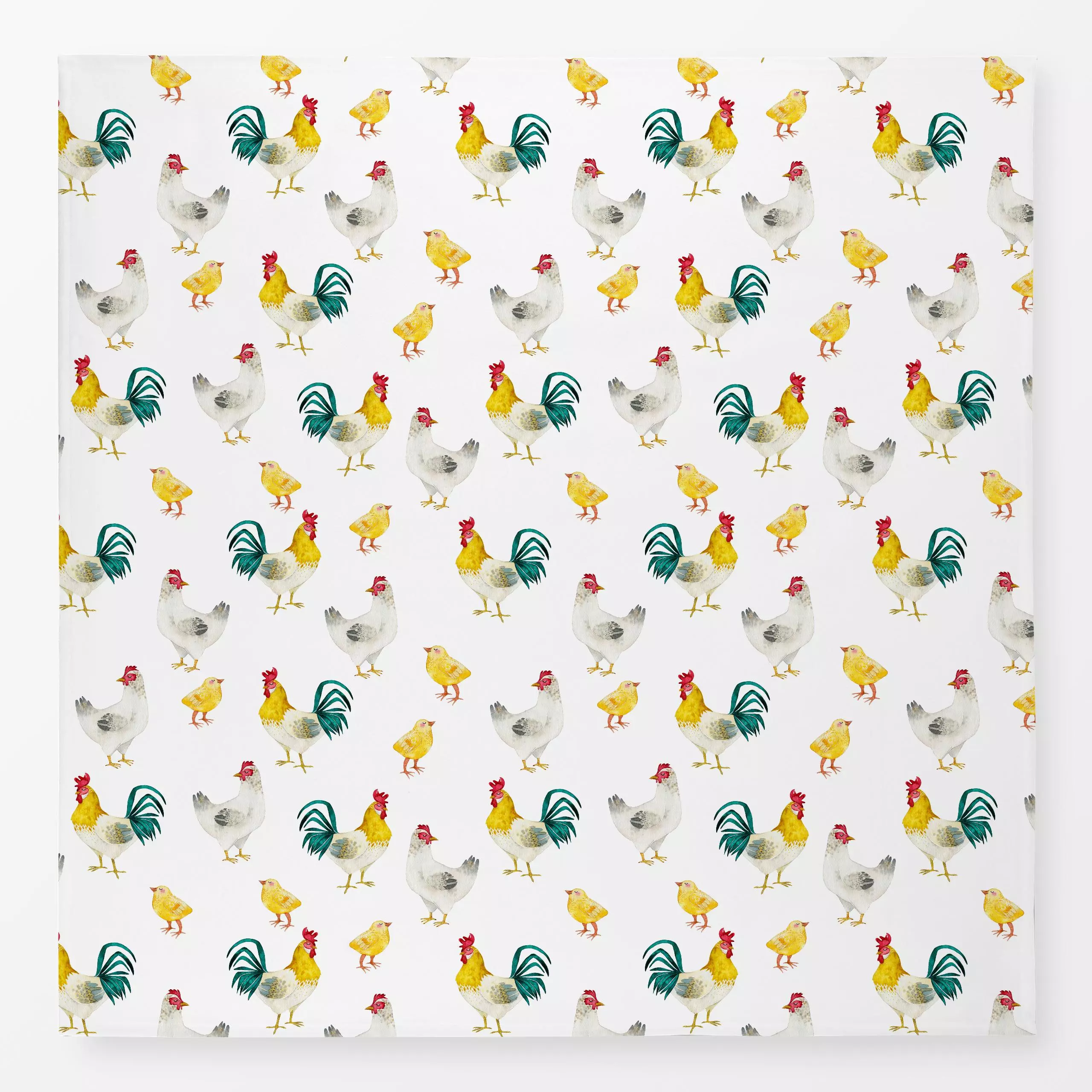 Tischdecke Hühner auf dem Bauernhof, Tiere, fürs Kinderzimmer, von Uta Naumann