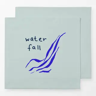 Servietten Mountain Waterfall