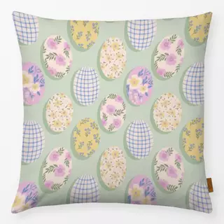 Kissen Gemalte Ostereier Hellgrün