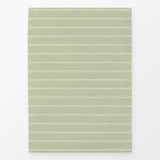 Geschirrtücher Wellige Streifen Grün