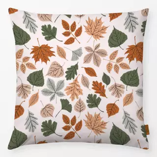 Kissen Herbstblätter Grün Orange