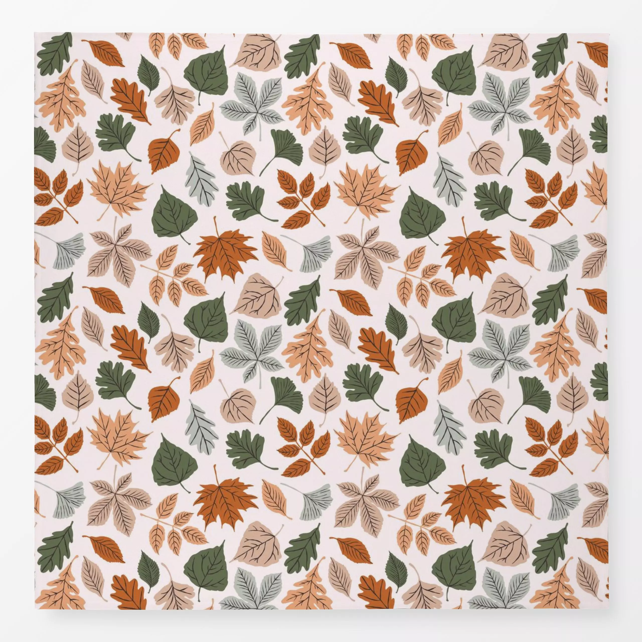 Tischdecke Herbstblätter Grün Orange - Herbst, Pflanzen & Botanik - von „DEINKI"; Blatt, Blätter, Herbst, herbstlich, Eichen...