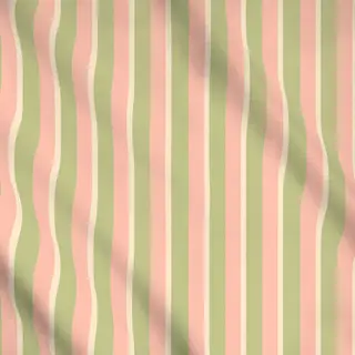 Meterware Summer Stripes Peach Green