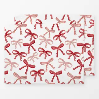 Tischset Weihnachts Schleifen Rot
