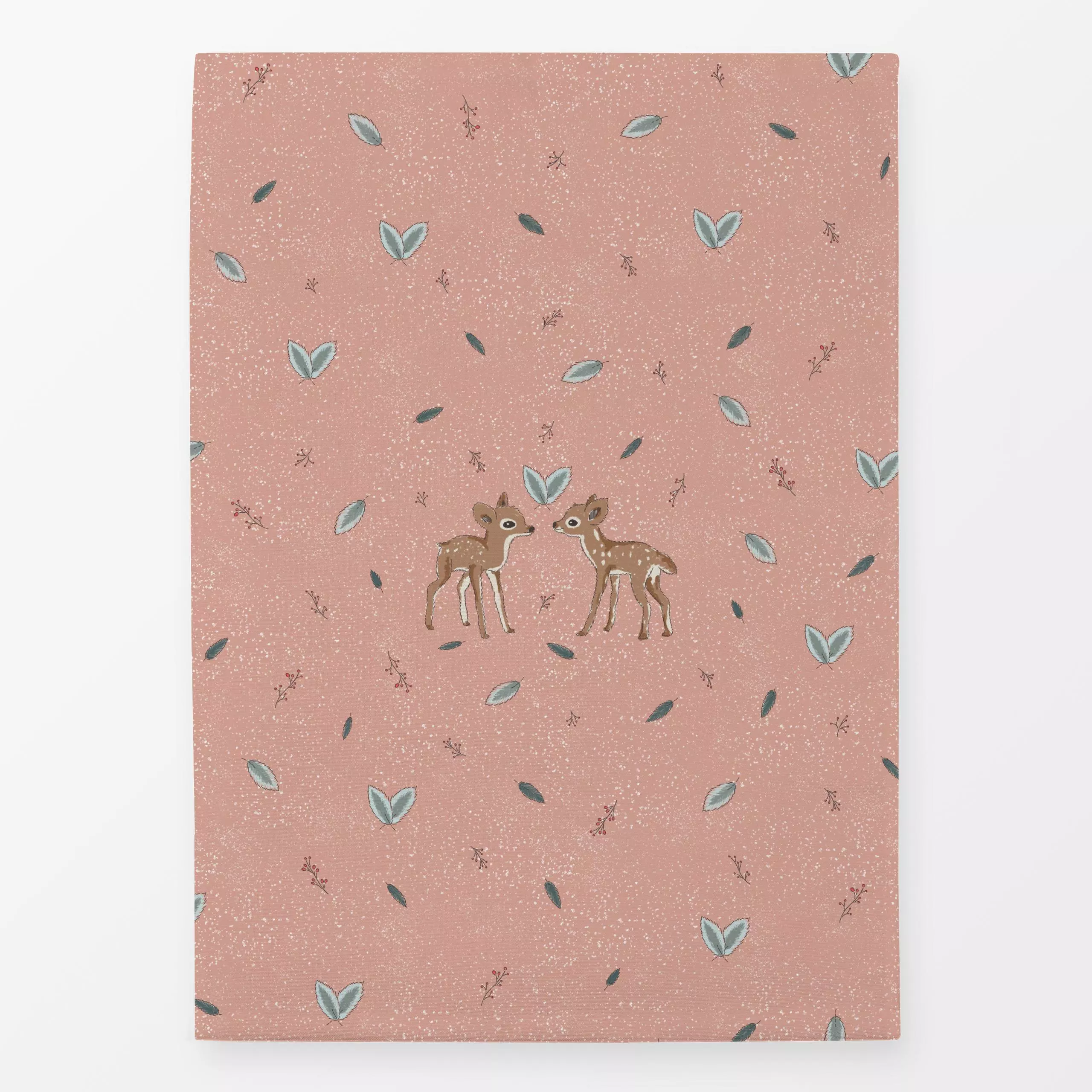 Geschirrtücher Bambi rosa - Kinderzimmer & Motive für Kinder, Tiere - von „Kantioler Design"; Blätter, Zweige, Beeren, Weihn...