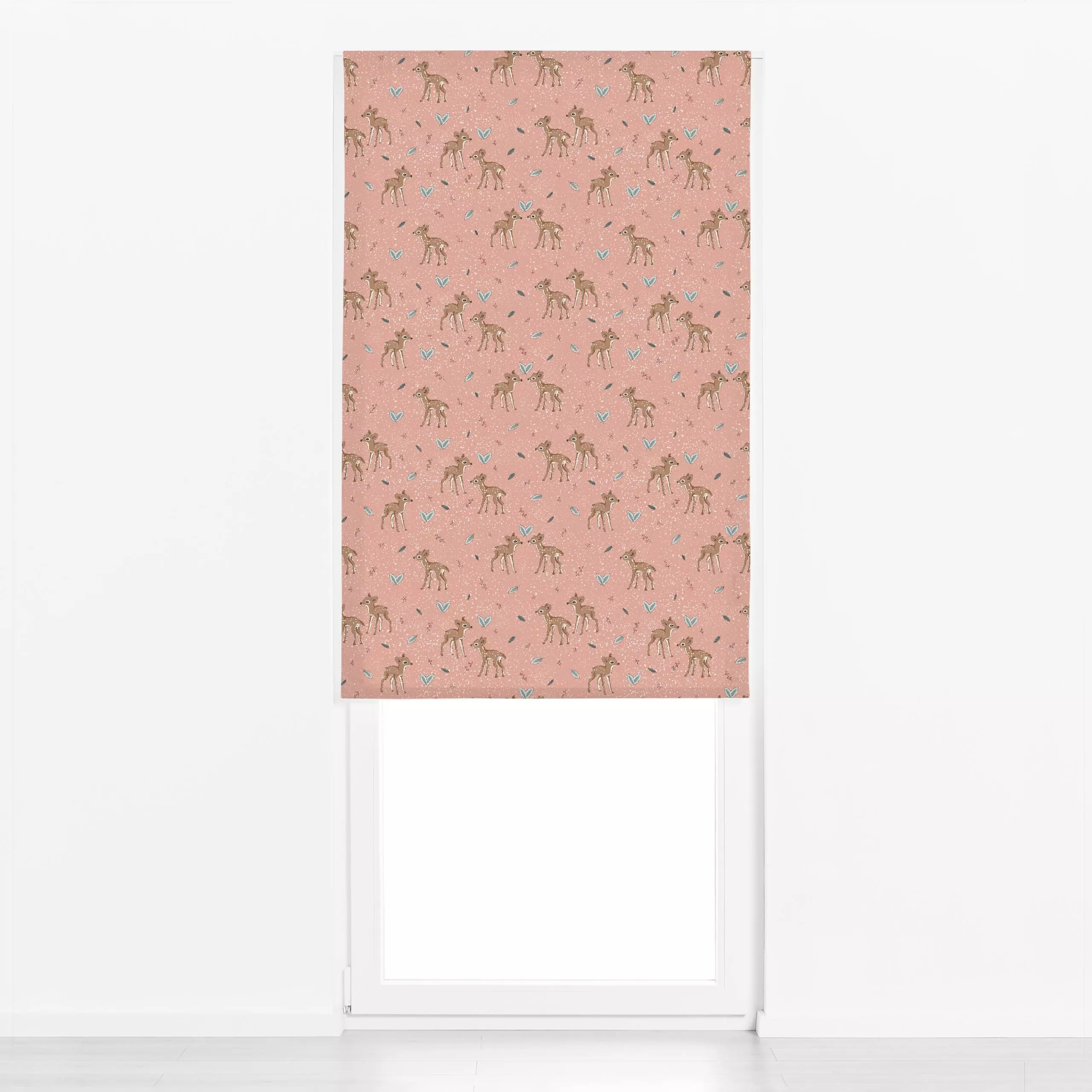 Raffrollo Bambi rosa - Kinderzimmer & Motive für Kinder, Tiere - von „Kantioler Design"; Blätter, Zweige, Beeren, Weihnachte...