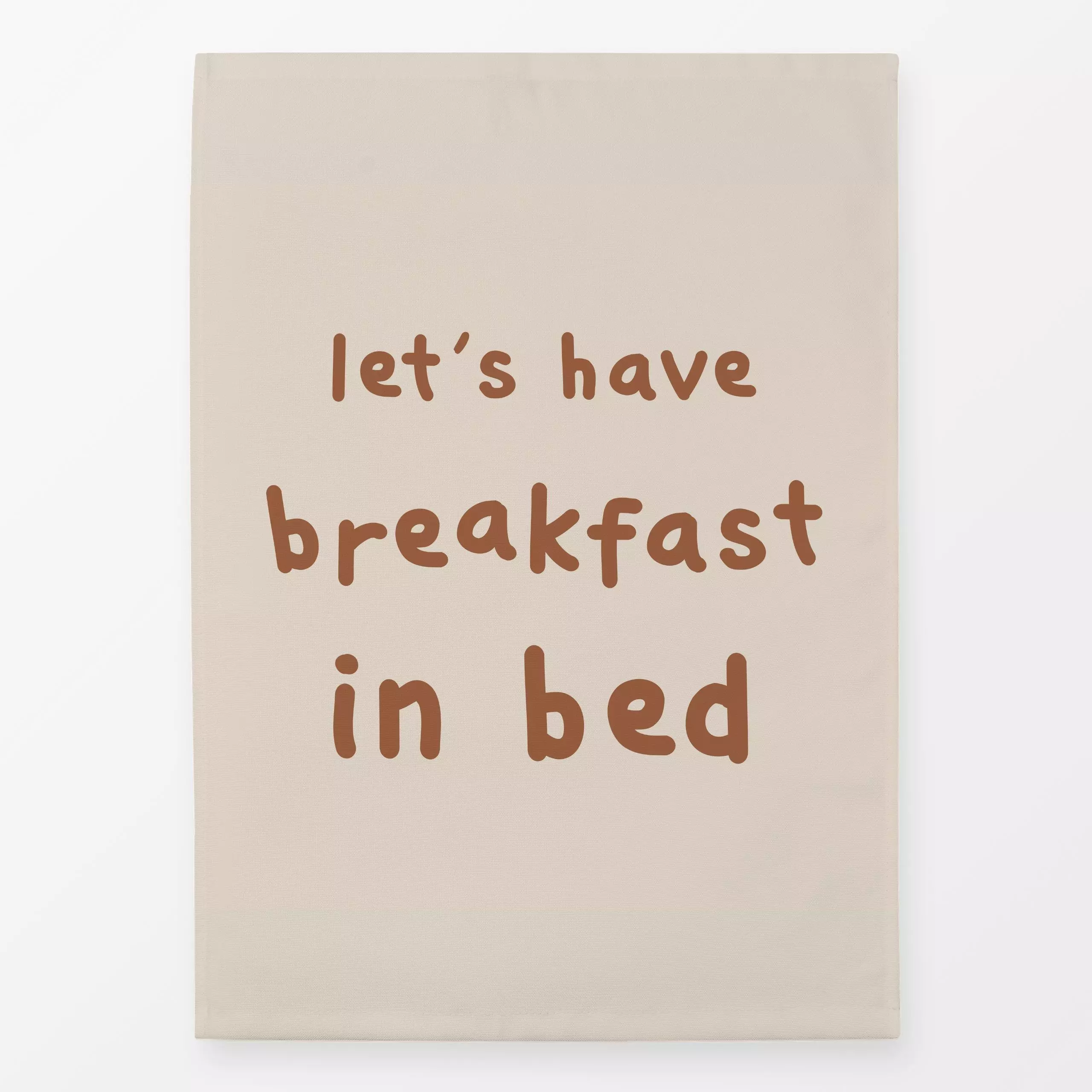 Geschirrtücher Let's Have Breakfast In Bed - Herbst, Sprüche & Schriftzüge, Küche, Essen & Trinken - von „Karen Menzenbach";...