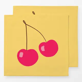 Servietten Zwei Kirschen