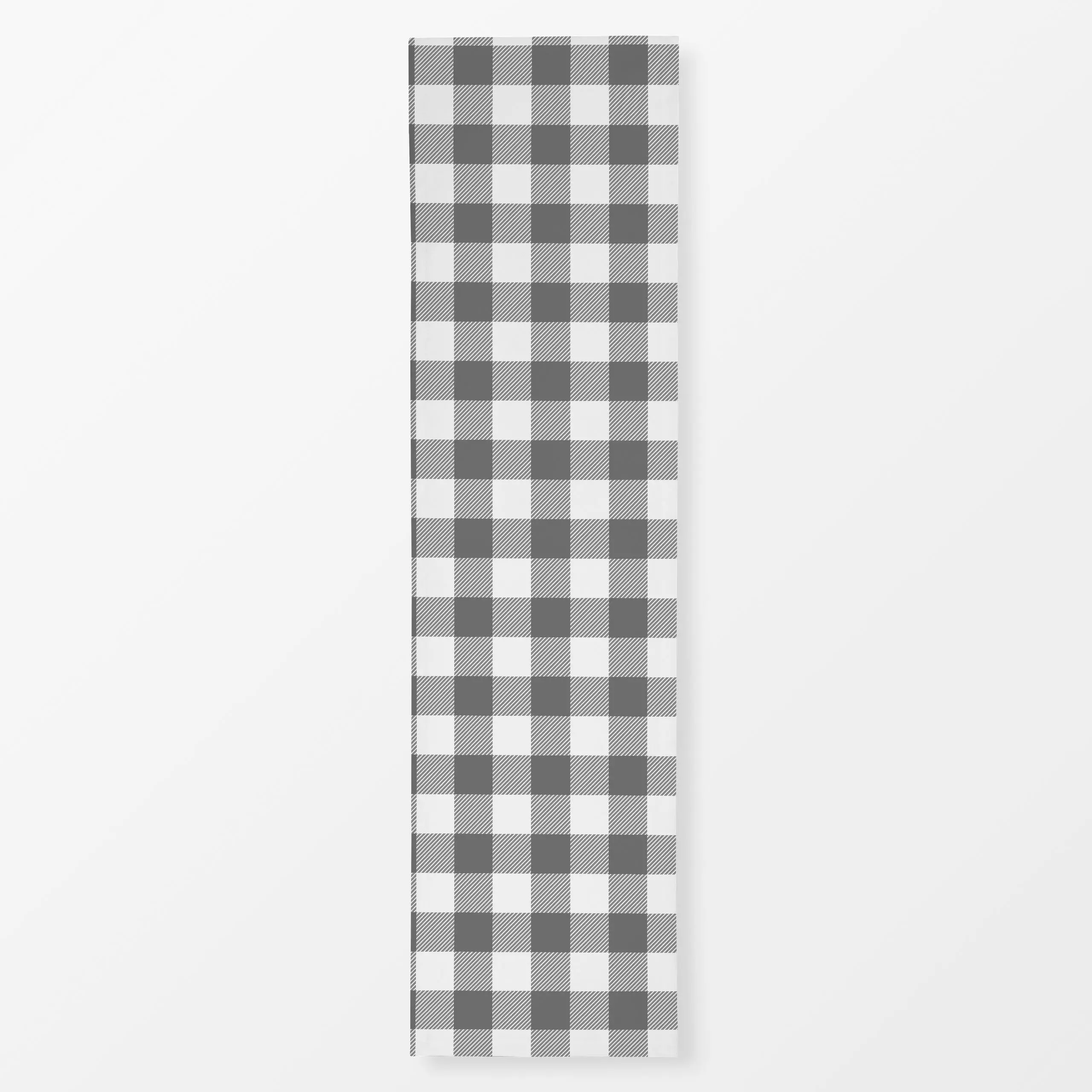 Tischläufer Gingham Classic Grau - Winter, Symbole & Muster - von „Studio ROSAGRAU"; Kissen, Winter, Karo, winterdeko, karie...