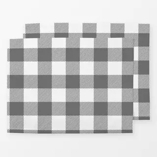 Tischset Gingham Classic Grau