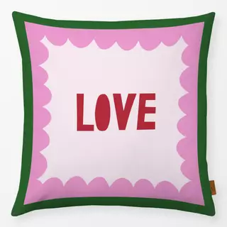Kissen Love Statement Wellen rosa