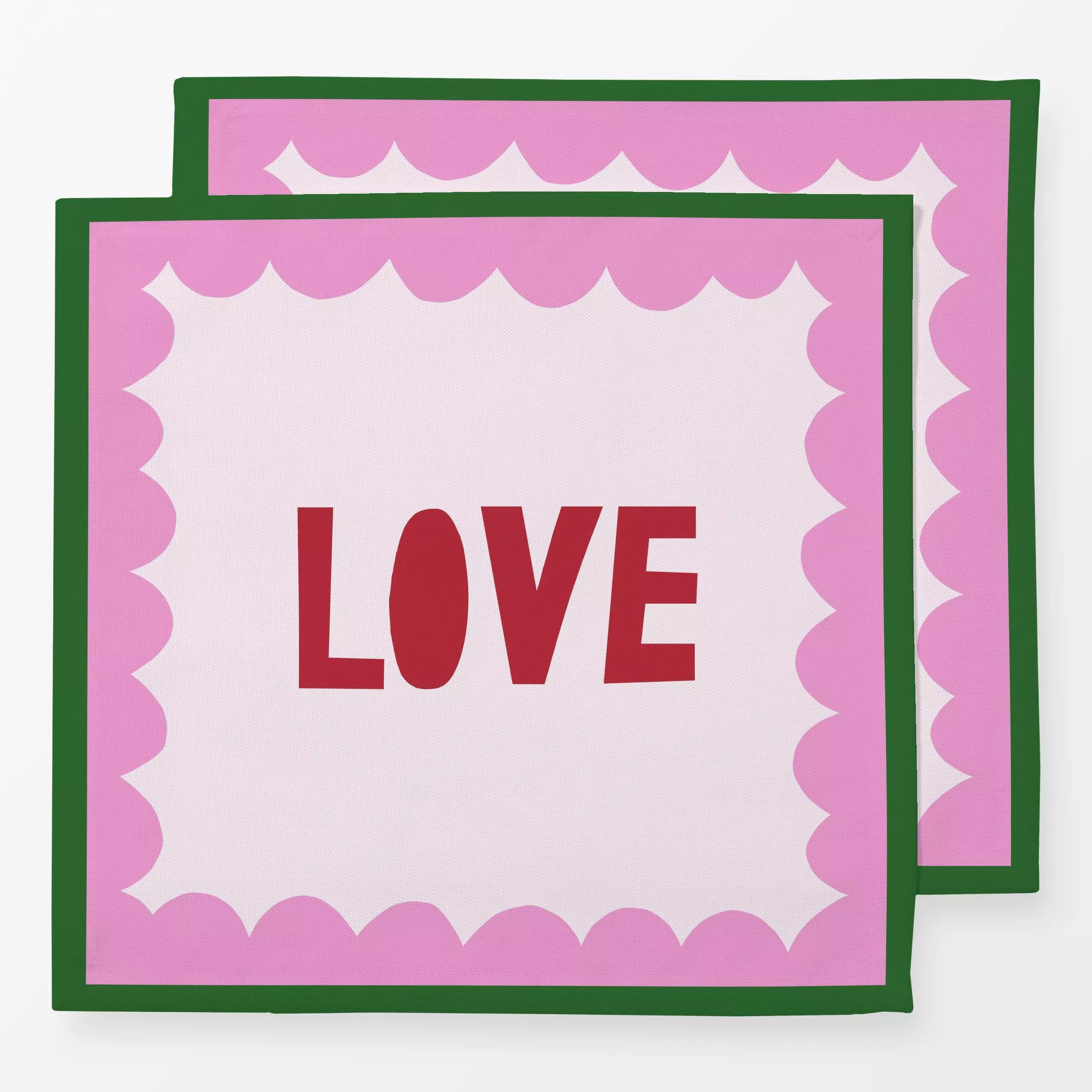 Servietten Love Statement Wellen rosa - Liebe, Romantik & Pride, Sprüche & Schriftzüge, Weihnachten - von „Iris Knabenschuh ...