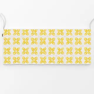 Bankauflage Azulejo Pattern 7 gelb