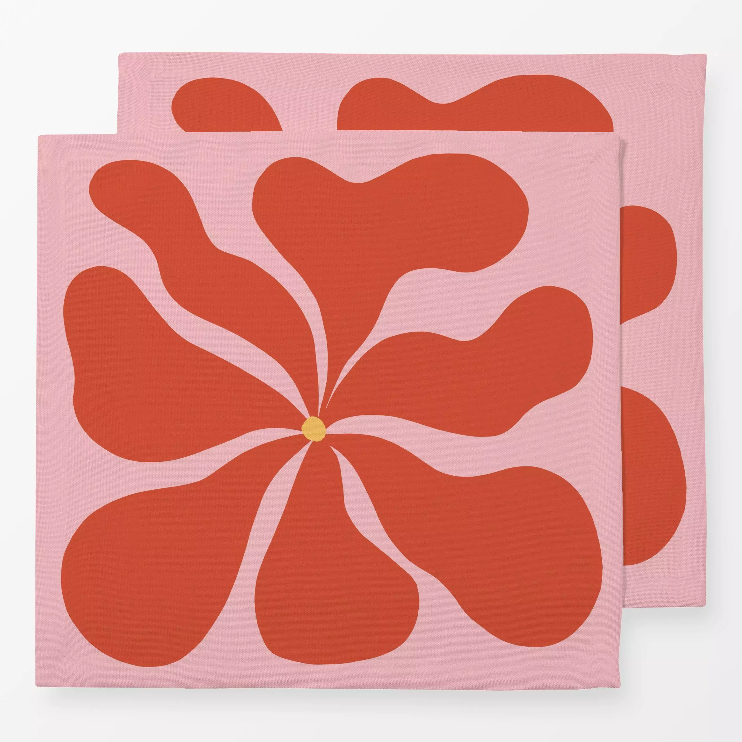 Servietten Flow Flower - Blumen & Florales - von „Julia Schumacher"; Blumen, Blüten, flower, juliaschumacher, geschwungen, b...